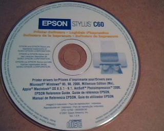 EPSON Stylus C60 Printer Software  for Microsoft Windows and Apple 