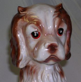 Vintage Large ENGLISH SPRINGER SPANIEL figurine Ceramic DOG Puppy 