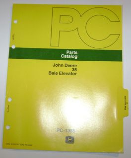 John Deere 35 Bale Elevator Parts Catalog manual book