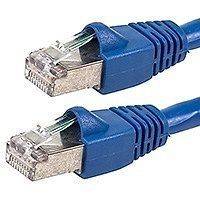 PACK 2FT CAT6A SHIELDED STP BLUE ETHERNET NETWORK CABLE LOT CAT 6A