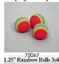 CAT TOY RAINBOW BALLS 3 PACK NO CATNIP GR8 FOR KITTENS AND CATS FREE 