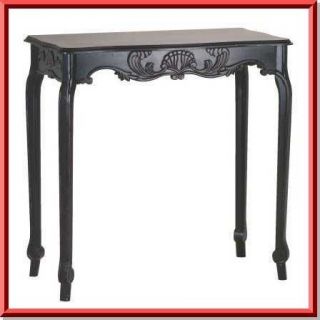 carved distressed BLACK Wood Sofa Entry Hall Table