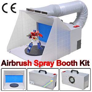 Airbrush Gun Paint Spray Booth Fan Hose Kit Odor Extractor Model Craft 