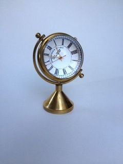 Antique Nautical Maritime Clock Decorative Reproduction Brass Clock