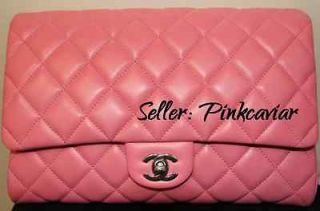 NEW Chanel   Classic Quilted Clutch Flap in Spring 2012 Rose Fonce 