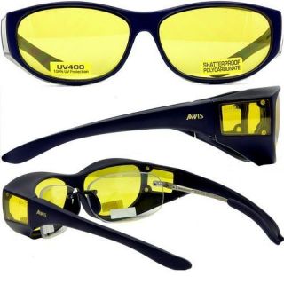 NEW Escort Safety Glasses Fits Over Most Prescription Eyewear Yellow 