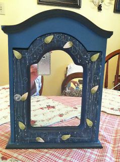COTTAGE CHARM COLLECTION HAND PAINTED CABINET WITH MIRROR