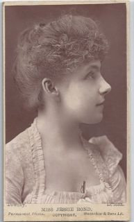 Jessie bond, Victorian actress and opera singer. Rare Victorian CDV 