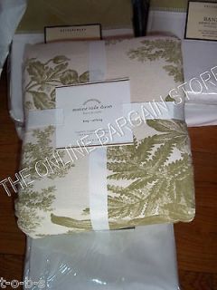   Matine Floral Toile Bed Duvet Cover King Pillow Shams Euro Standard