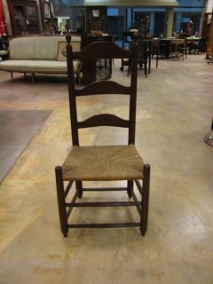 Antique 19th Century Shaker Style Ladder Back Side Chair
