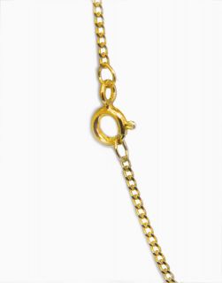 18 CARAT GOLD PLATED SILVER DIAMOND CUT PENDENT CHAIN MADE IN ENGLAND 