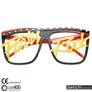   party rock dance lmfao celebrity shades glasses 8429 black red yellow