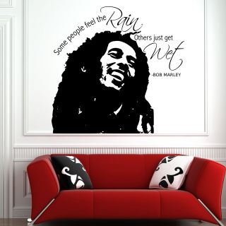 BOB MARLEY FACE WALL QUOTE Sticker Art Decal Transfer Stencil Mural 
