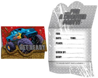   Party Invitations   Mudslinger Boys Themed Birthday Party Supplies