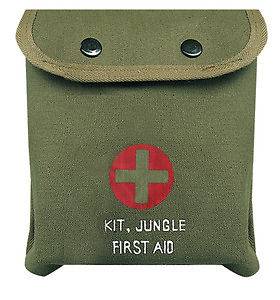 First Aid Kit M 1 Jungle W/Belt Clip & Essential Items Military 
