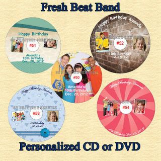 Fresh Beat Band Birthday Personalized CDor DVD Custom Made Regular CD 