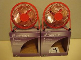 PMX RED HIGH VELOCITY METAL FANS 4 INCHES NEW IN BOX