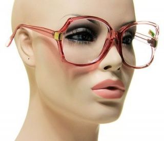 Newly listed New Retro Optical Reading Glasses Transparent Pink With 