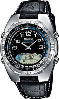 Casio Fishing Timer Moon Watch, 100 Meter WR, 3 Alarms, AMW700B 1AV