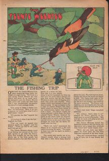 FP 1941 TEENIE WEENIES ROBIN BIRD WORM GNOME FISH RIVER AD