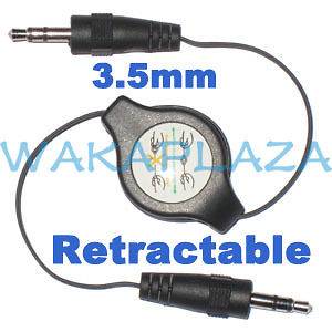   5mm Male to Male Jack Audio Aux Cable  iPod PC Car Adapter