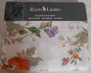BEACH HOUSE in QUEEN size FLAT SHEET Southampton Collection by Ralph 
