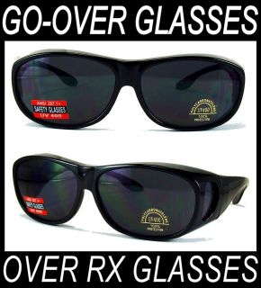 Wrap Around Sunglasses OVER Prescription Glasses WrapAround Fit Black 