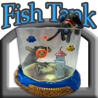 FantaSeas CatFish 1.6 Gallon Fish Tank Cat Aquarium with Fantasy Fish