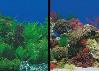 Aquarium Fish Tank Background by the foot ~ 19 Height Two Sided 