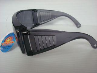 KLM Fit over Sunglasses UV400 Protection Dark Black Frames Fit Over 