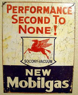   1950s Antique Vintage Barn Find Look Pegasus Gas Pump OIl Metal Sign