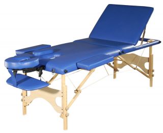New Portable Massage Table + Blue + Tattoo + Spa + Adjustable Frame 