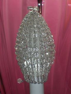 Beaded Bulb Cover for Compact Flourescent Candlelabra Bulb ~ Made in 