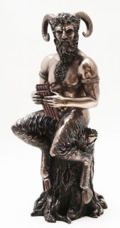 Greek Romantic God Pan Playing Flute Statue Love and Lust Faunus Call 