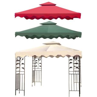   /Red Replacement Gazebo Top 10x10 Patio Cover 2 Tier Sunshade Canopy