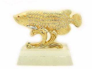 Exquisite Golden Arowana Dragon Fish for Abundance   Feng Shui 
