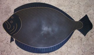 Long Island Doormat Large BLACK Fluke Halibut, Summer Flounder, New 
