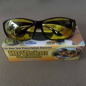 HD Vision Driving Sunglasses Wrap Around Glasses Unisex BLACK AMBER 