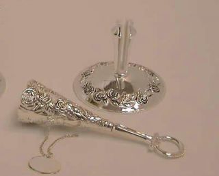 FLORAL TUSSIE MUSSIE STAND   FLORAL TUSSIE MUSSIE STAND SILVER PLATED 
