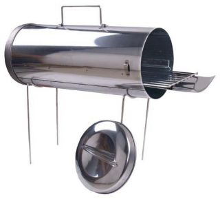 PORTABLE SMOKER GRILL STAINLESS STEEL WITH STORAGE CASE IDEAL FOR HOME 