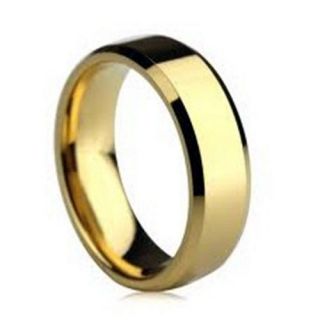 GOLD IP Mens Wedding Band Tungsten Ring Comfort Fit Size 5 14, half 
