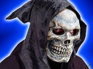 GRIM REAPER FOAM LATEX SKULL MASK  MOVES WITH YOUR FACE