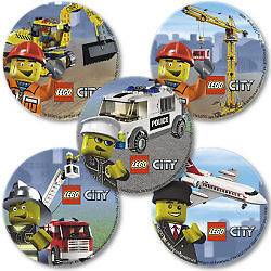 15 LEGO CITY Stickers Kids Boys Party Goody Loot Bag Filler Favor 