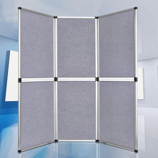 Folding 6 Panel Grey Trade Show Display Booth Backdrop Triangle 