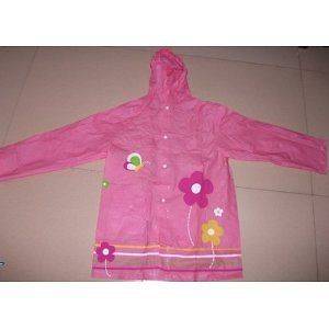   PVC KIDS RAINCOAT Pink Flowers daisy Ages 6 8 10 FREE UK DELIVERY