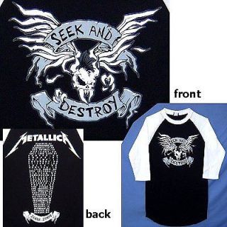 METALLICA SEEK & DESTROY TOUR 2008 09 JERSEY SHIRT MED