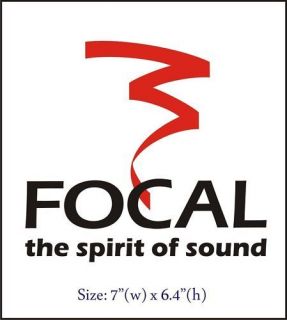 Focal Infinity Car Audio Sound Systems 7 Decal Sticker