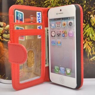   Leather Photo Card Wallet Flip Hard Case Cover For iphone 5 5G 3309BA