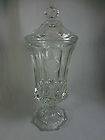 Fostoria Coin Glass Crystal Clear Footed Urn with Lid MINT