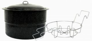   Home F0709 2 33 Quart Water Bath Food Canner Cooker w/ Jar Rack & Lid